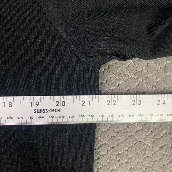 Country Road Merino Wool Sweater Men's Large Black V-Neck Pullover Jumper - Picture 9 of 10